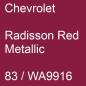 Preview: Chevrolet, Radisson Red Metallic, 83 / WA9916.